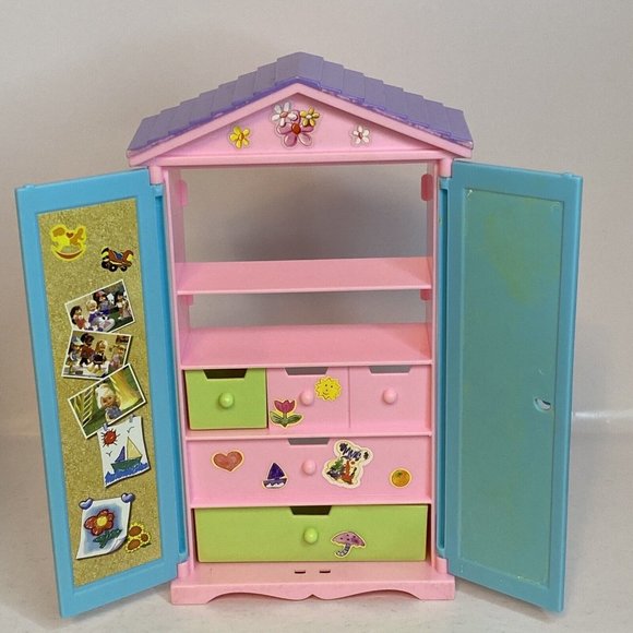 Mattel 2002 Vintage Barbie Baby Sister Kelly Playroom Wardrobe Kitchen Playset - Picture 15 of 16
